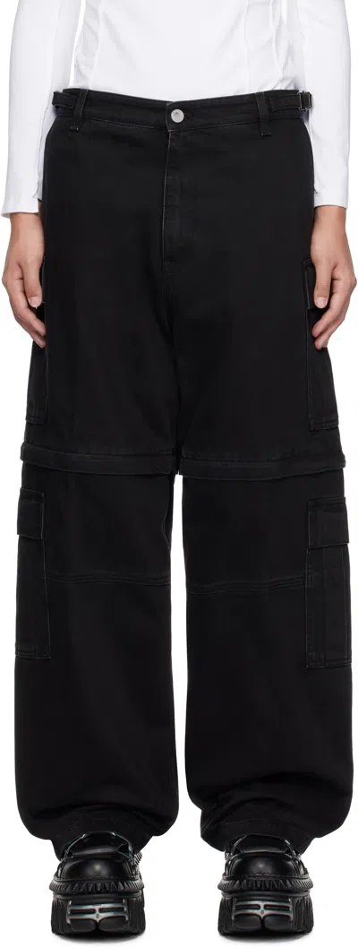 Vetements Black Paneled Cargo Pants