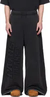 VETEMENTS BLACK 'PARIS' XXXL SWEATPANTS