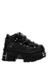 Vetements Black New Rock Edition Fire Platform Sneakers In Black