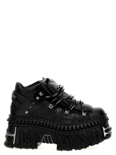 VETEMENTS BLACK PLATFORM SNEAKERS