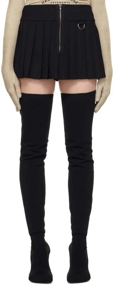 Vetements Black Pleated Miniskirt