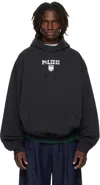 Vetements Black 'polizei' Oversized Hoodie In Black