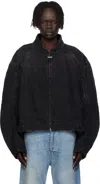Vetements Racing Denim Jacket In Black