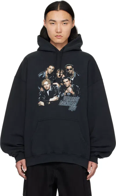 Vetements Black Runway Backstreet Boys Oversized Hoodie