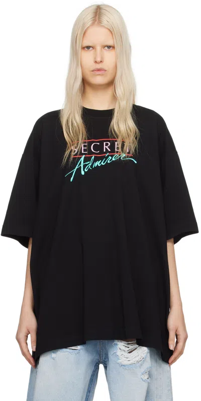 Vetements Black 'secret Admirer' T-shirt