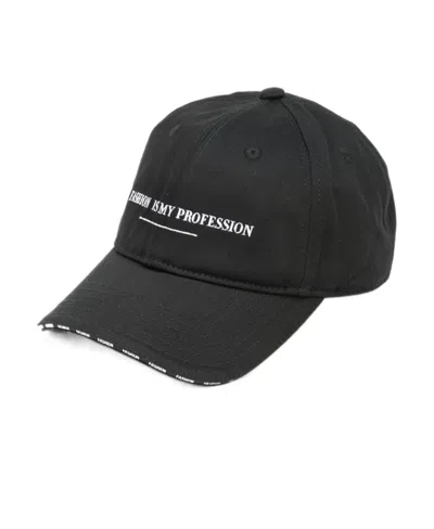 Vetements Black Slogan Printed Baseball Cap