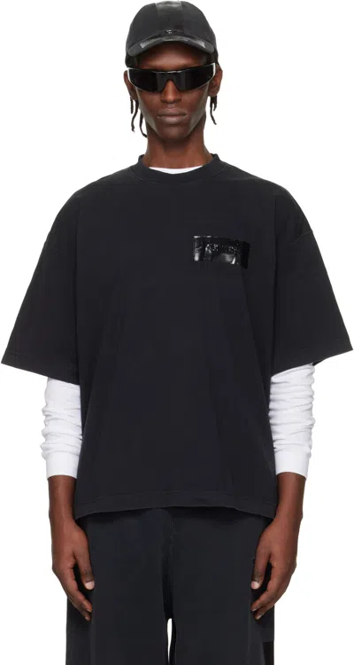 Vetements Black Taped Logo T-shirt