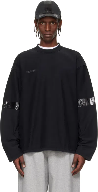 Vetements Black Taped Reconstructed Longsleeve T-shirt