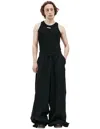 VETEMENTS BLACK WIDE LEG SWEATPANTS