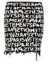 Vetements Paris Monogram High-waisted Mini Skirt In Blackwhite