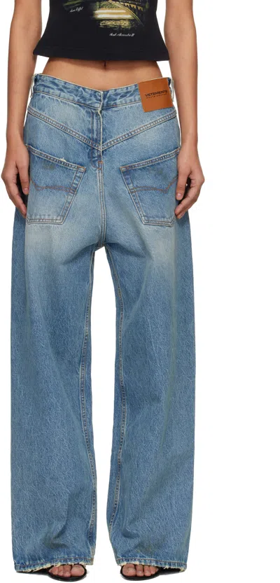 Vetements Blue Back-to-front Jeans