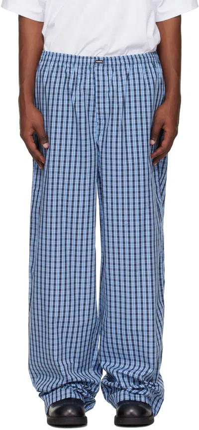 Vetements Blue Check Pyjama Pants