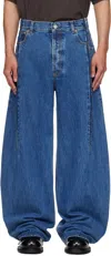 Vetements Blue Baggy Jeans In Blue