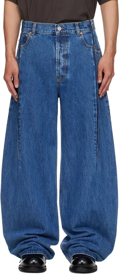 Vetements Blue Cut Reconstructed Jeans