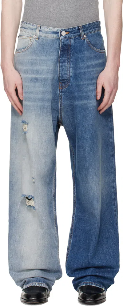 Vetements Blue Degrade Effect Jeans