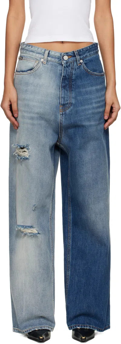 Vetements Blue Degrade Effect Jeans
