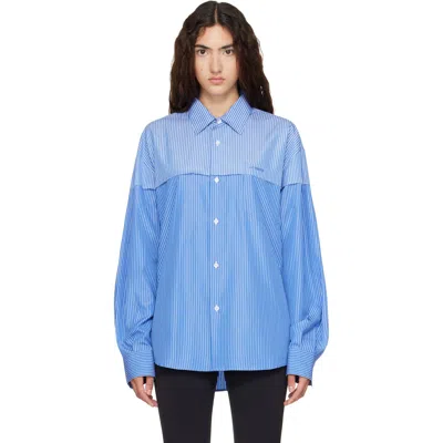 Vetements Blue Merged Cut Shirt
