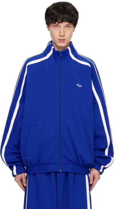 Vetements Blue Oval Logo Gym Jacket