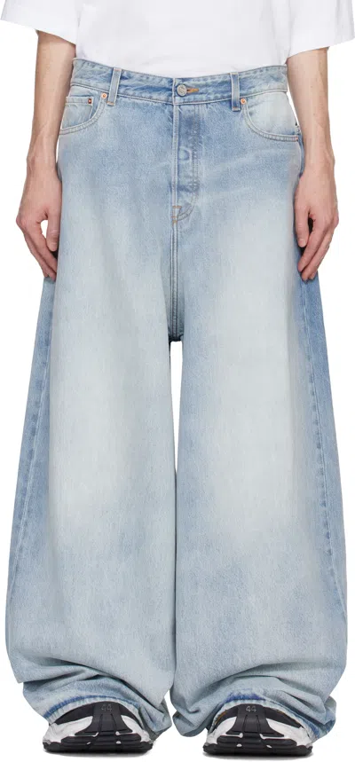 Vetements Blue Oversized Baggy Jeans In Light Blue