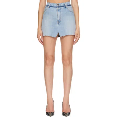 Vetements Blue Reworked Denim Miniskirt