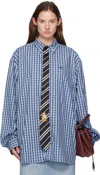 Vetements Blue Tie Shirt In Blue