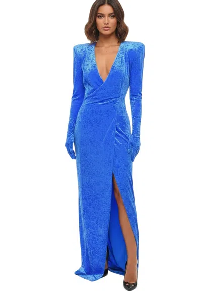 Vetements Blue V Neck Maxi Dress