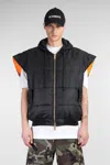 Vetements Hooded Logo Bomber Vest In Black