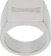 Vetements Boxing Logo Signet Ring In Silver