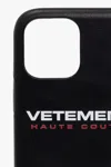Vetements Branded Iphone 11 Pro Case In Black