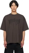 Vetements Brown Cradle Of Filth Double Dripping Logo T-shirt In Brown