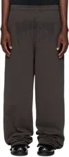 Vetements Brown Cradle Of Filth Dripping Logo Baggy Sweatpants In Brown