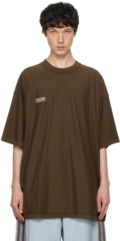 Vetements Brown Inside Out Label T-shirt