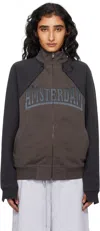 Vetements Brown Patched Zip-up Jacket