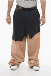 VETEMENTS BRUSHED COTTON JOGGERS WITH BLEACHED EFFECT