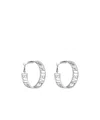Vetements Buckle Earrings In White