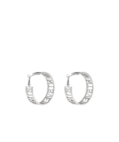 Vetements Buckle Earrings In White