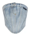 Vetements Cotton Denim Corset In Gray