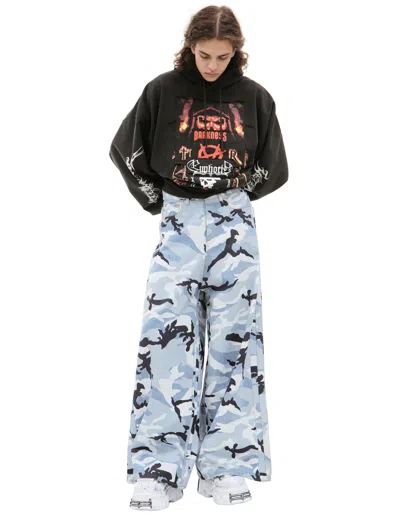 Vetements Blue Camo Big Shape Jeans