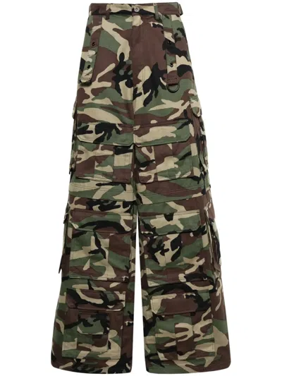 Vetements Camouflage-print Wide-leg Jeans In Green