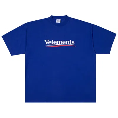 Pre-owned Vetements Campaign Logo T-shirt 'royal Blue' | Men's Size S