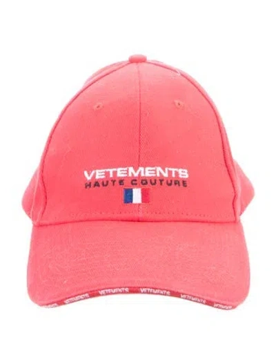 Pre-owned Vetements Cap In Red