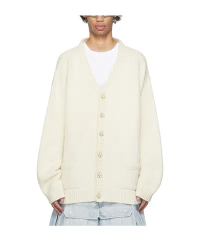 Vetements Cardigan Sweater In White