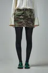 Vetements Cargo Camo Mini Skirt In Green