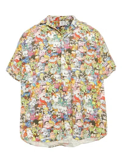 Pre-owned Vetements Cartoon-print Cotton Shirt In White