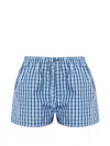 Vetements Checked-pattern Mini Shorts In Blue