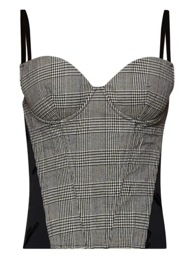 VETEMENTS CHECKED CORSET TOP