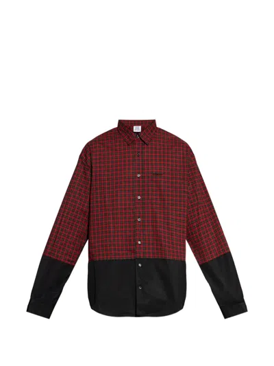 Vetements Checked Shirt In Red
