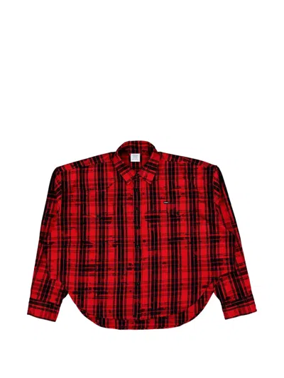Vetements Checked Shirt In Red