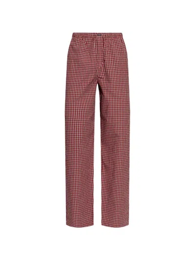 Vetements Checked Wide-leg Trousers In Brown