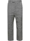 Vetements Checked Wide-leg Trousers In Grau